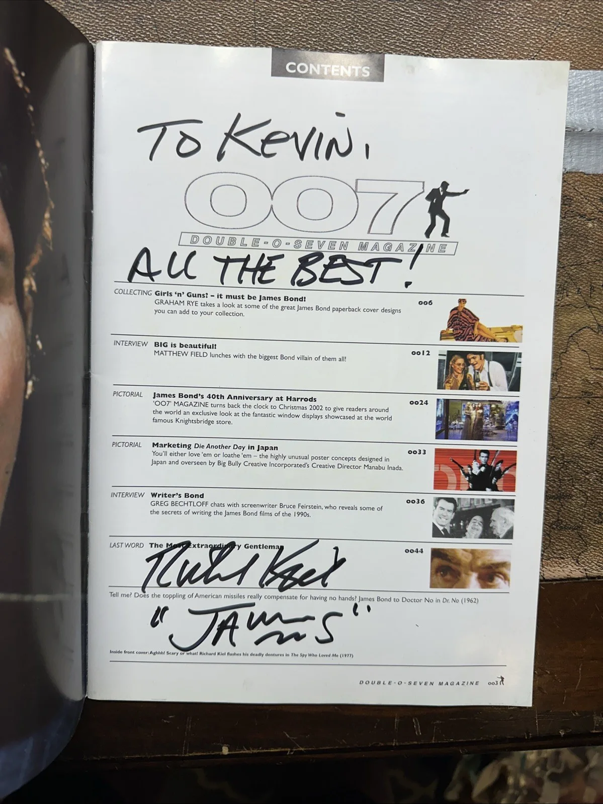Richard Kiel — double-O-seven magazine signed by Richard Kiel aka JAWS 007 James Bond, изображение 3