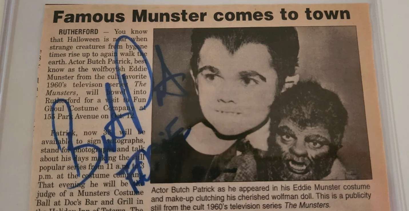 BUTCH PATRICK, Eddie Munster, Autographed Article, image 2