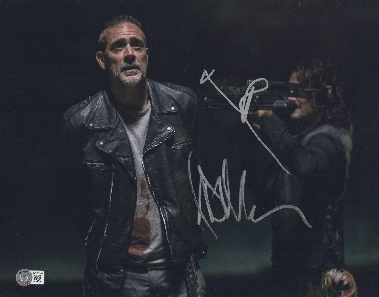 Jeffrey Dean Morgan & Norman Reedus — Jeffrey Dean Morgan Norman Reedus Signed Auto The Walking Dead 11x14 Photo BAS