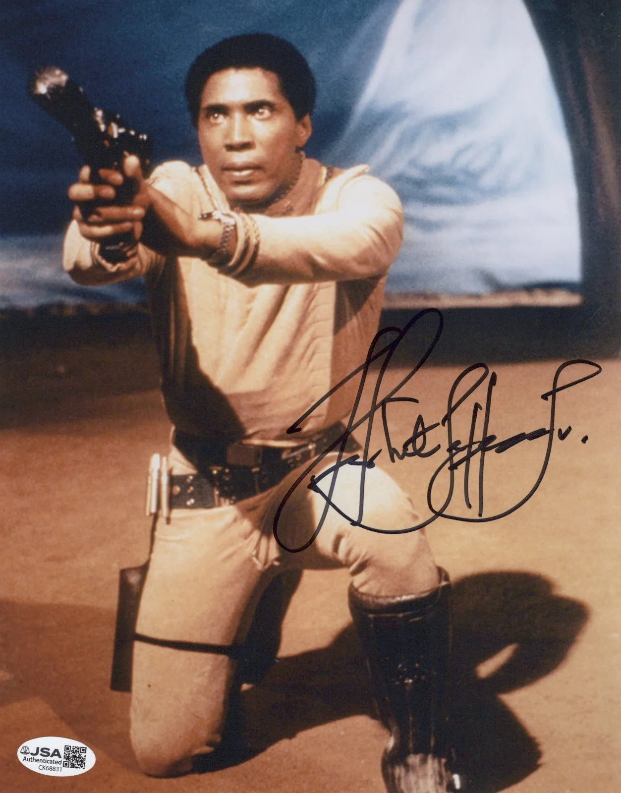 Herbert Jefferson Jr — Battlestar Galactica- Herbert Jefferson Jr signed Lt. Boomer 8x10 photo JSA COA