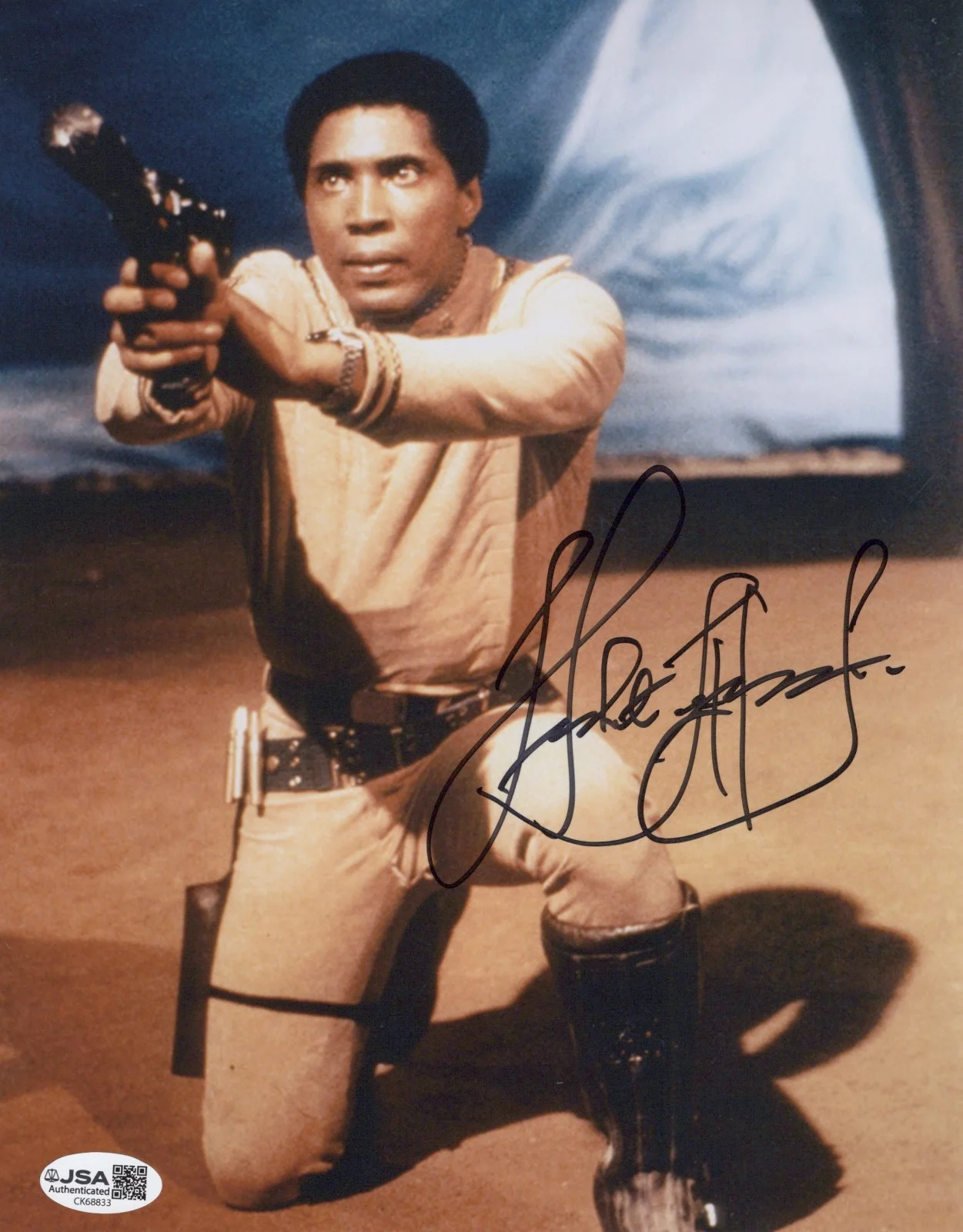 Herbert Jefferson Jr — Battlestar Galactica- Herbert Jefferson Jr signed Lt. Boomer 8x10 photo JSA COA
