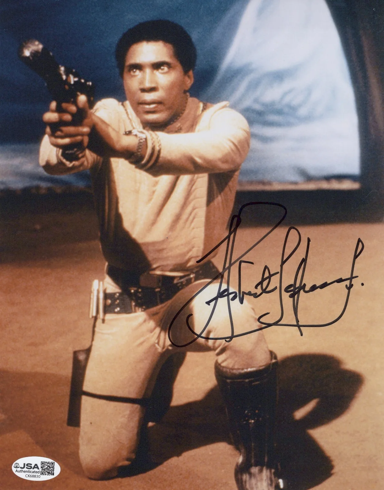 Herbert Jefferson Jr — Battlestar Galactica- Herbert Jefferson Jr signed Lt. Boomer 8x10 photo JSA COA