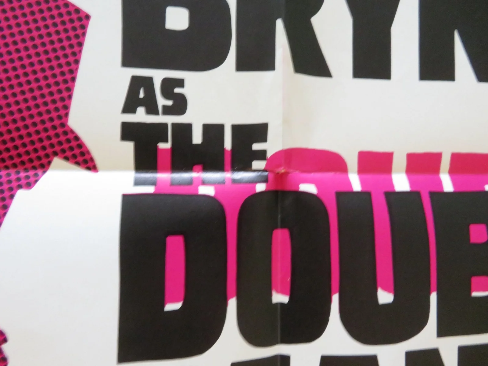 THE DOUBLE MAN FOLDED US ONE SHEET POSTER YUL BRYNNER BRITT EKLAND 1967, изображение 3