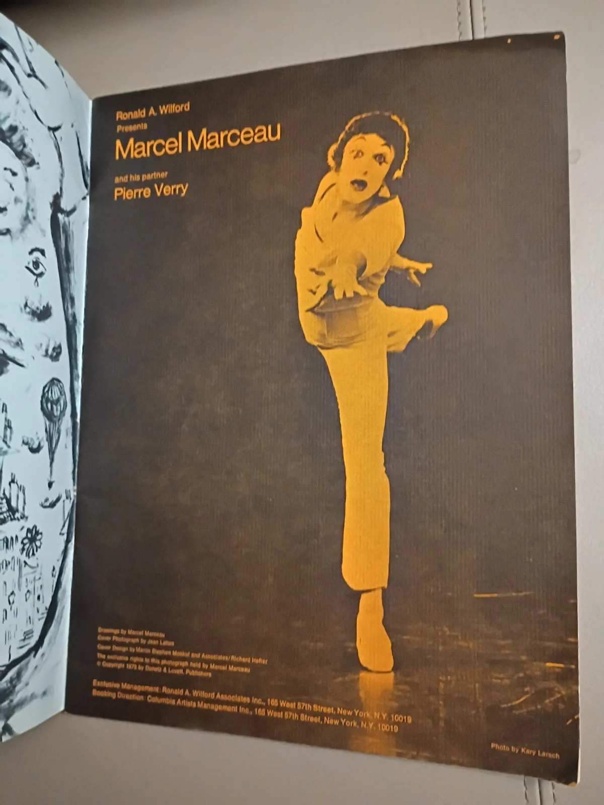 Marcel Marceau 1973 Tour Program !, изображение 4