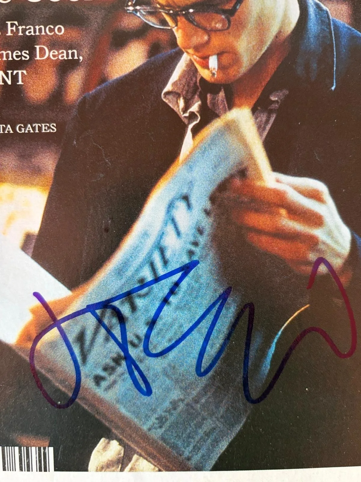 James Franco — JAMES FRANCO SIGNED AUTOGRAPH MAGAZINE COVER CALIFORNIA CHILDHOOD SPIDERMAN PSA, изображение 2