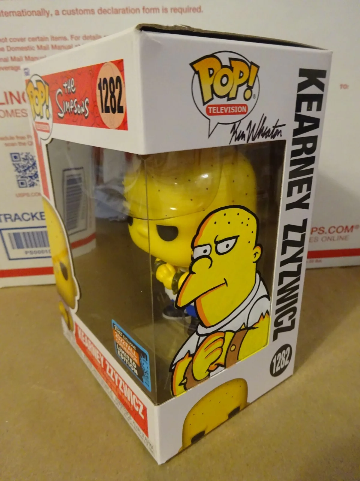 Ken Wheaton — Ken Wheaton Signed & Sketched The Simpsons Kearney Zzyzwicz Funko Pop JSA COA, изображение 2