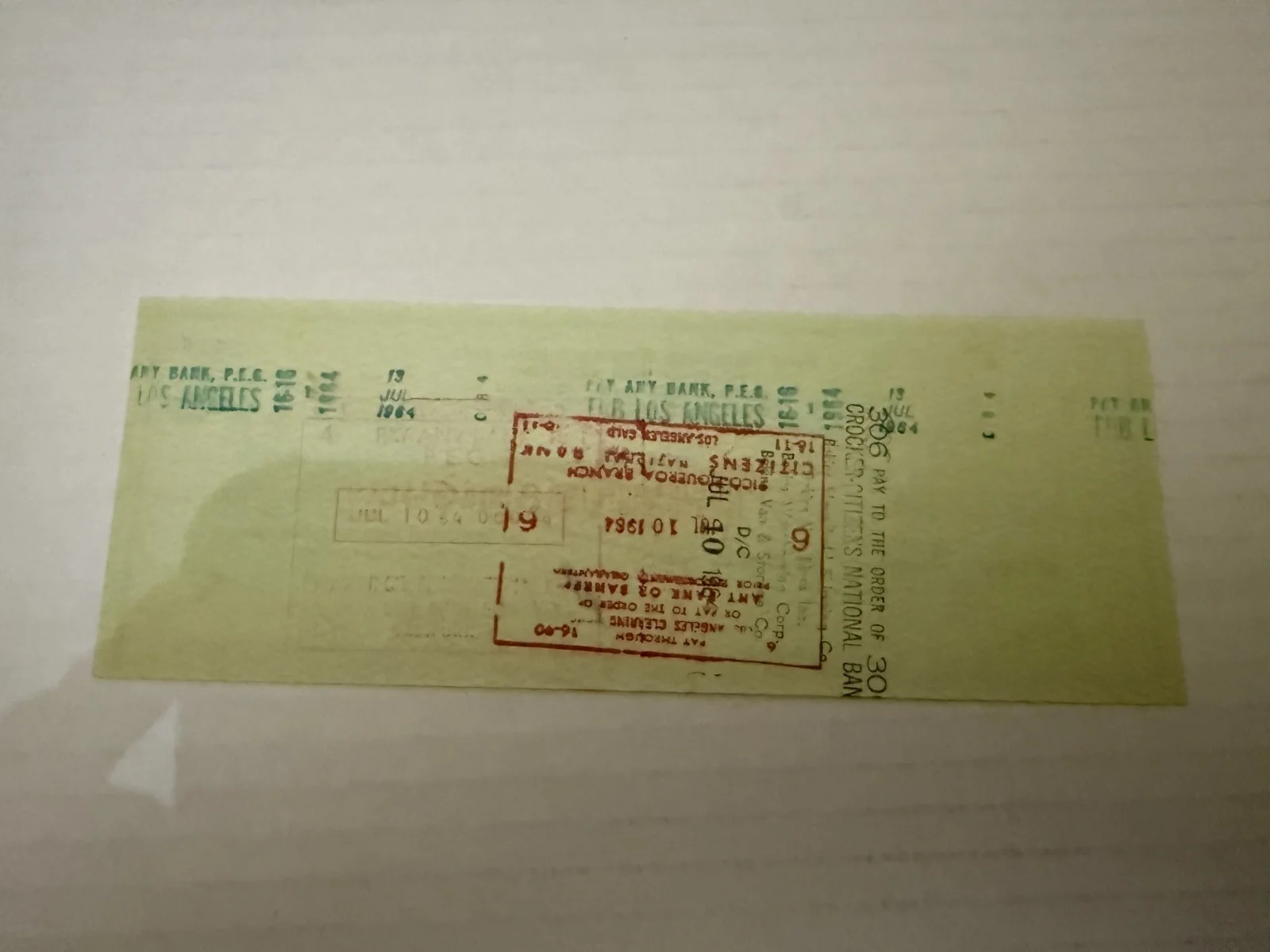 Red Skelton — 1964 Red Skelton Autographed Signed Bank Check Comedian Actor, image 2
