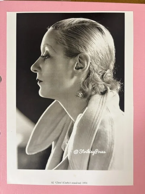 Repro Clipping 1930s GRETA GARBO & 'CHRIS' double sided 8x10 film star 26, изображение 2