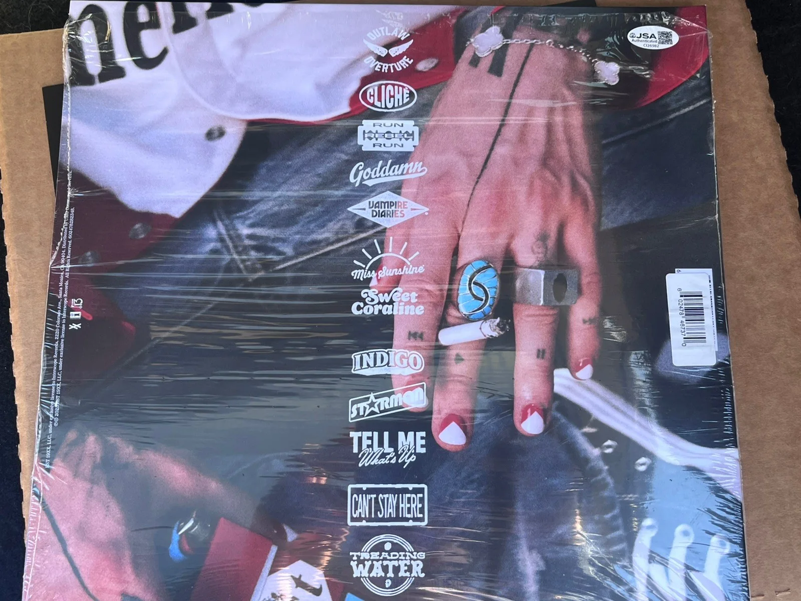 Machine Gun Kelly MGK Signed Autograph Lost Americana Clear Record Vinyl JSA COA, image 2