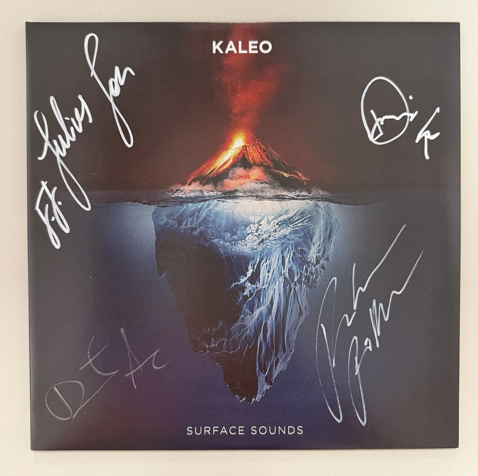 Kaleo - Surface Sounds SIGNED Vinyl Jacket LP Autographed Record Sleeve White, image 2