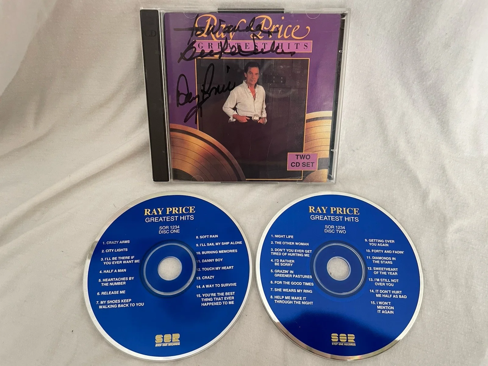 Ray Price Signed Autographed CD - Greatest Hits 2 CDs, image 2
