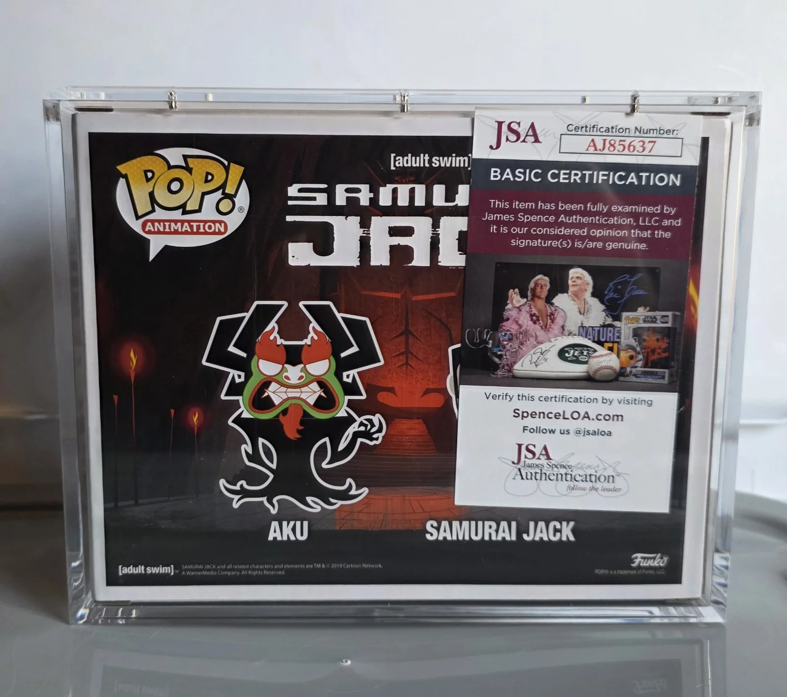 Aku — Funko Pop Aku & Samurai Jack 2 Pack Autographed Vinyl Figures JSA Authenticated, image 2