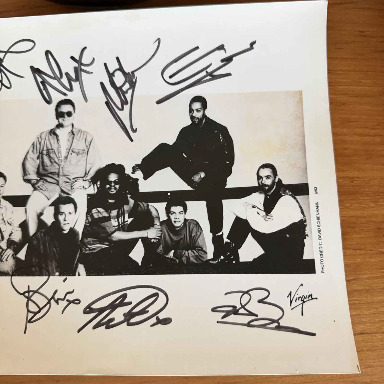 UB40 Signed Promo Photo 8x10 1993 Virgin Records Autographed Band, image 5