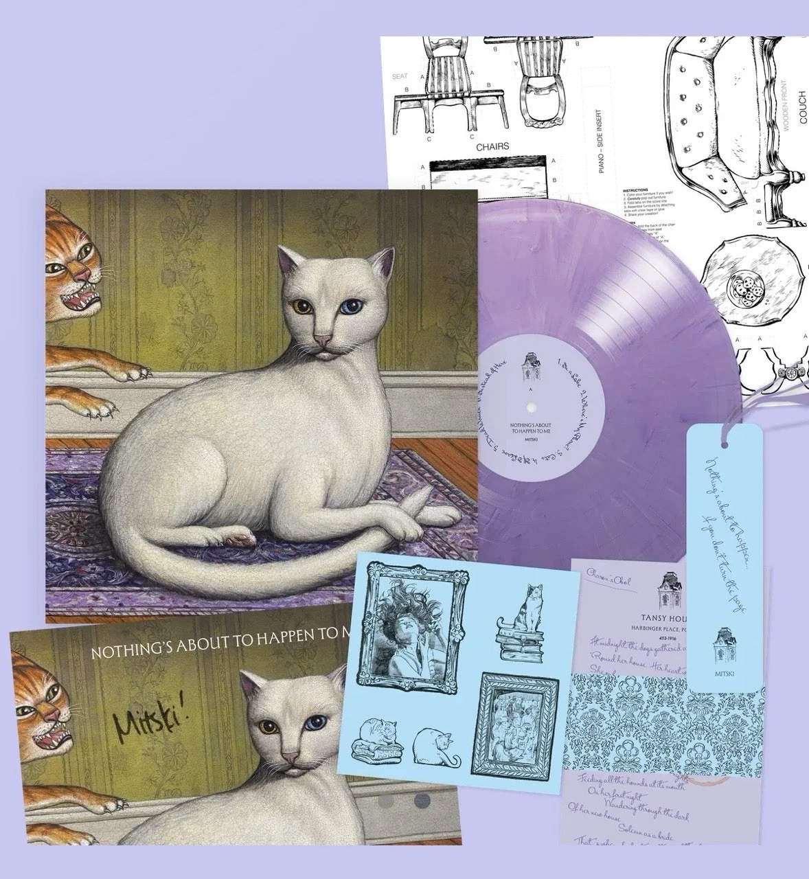 Mitski Nothing’s About To Happen To Me Signed Vinyl Lilac w/ Exclusive Inserts, image 2