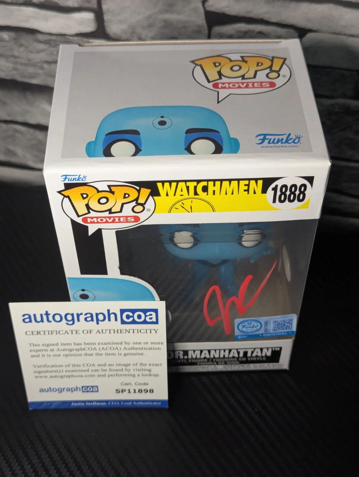 Watchmen Funko Pop! – Dr. Manhattan #1888 Signed by Billy Crudup, изображение 5
