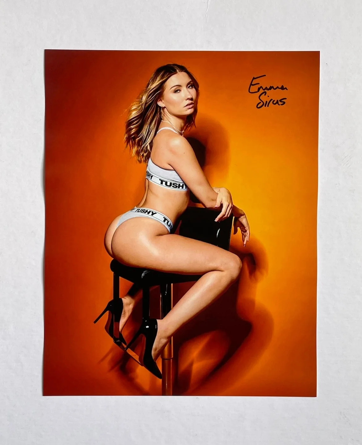Emma Sirus — Emma Sirus hand signed authentic 8x10 photo Adult star