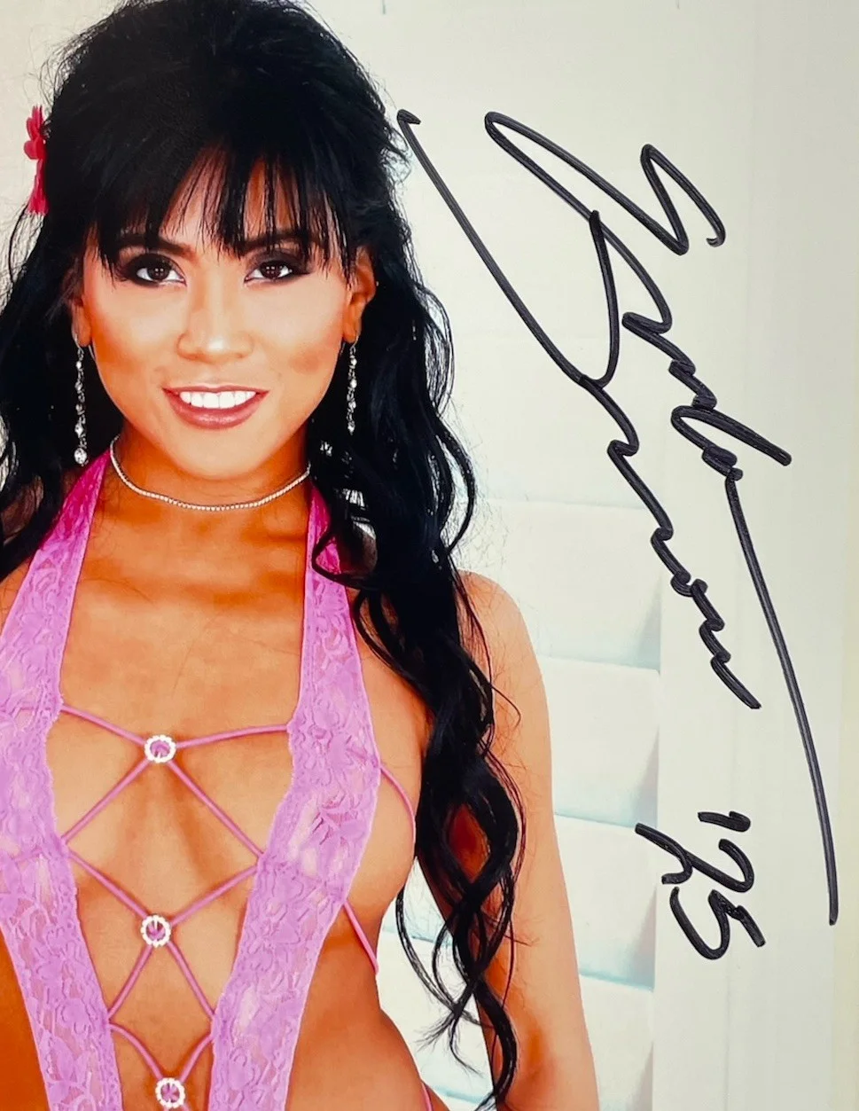 Ember Snow — Ember Snow hand signed authentic 8x10 photo Adult star, изображение 2