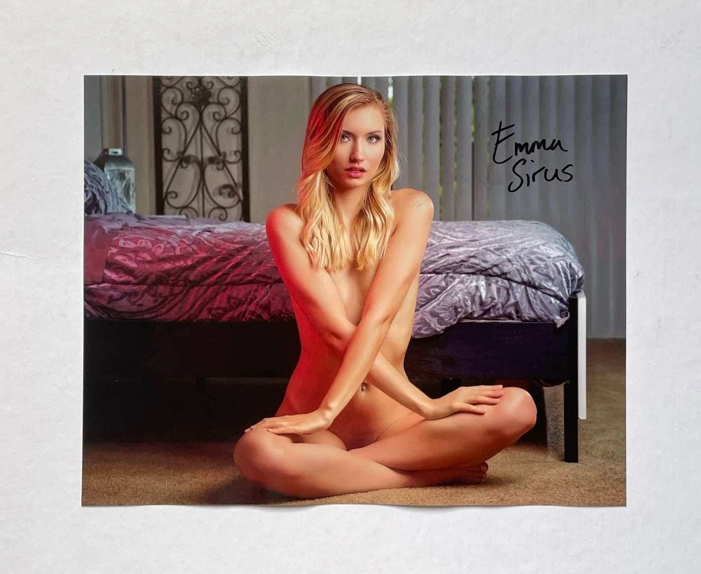 Emma Sirus — Emma Sirus hand signed authentic 8x10 photo Adult star