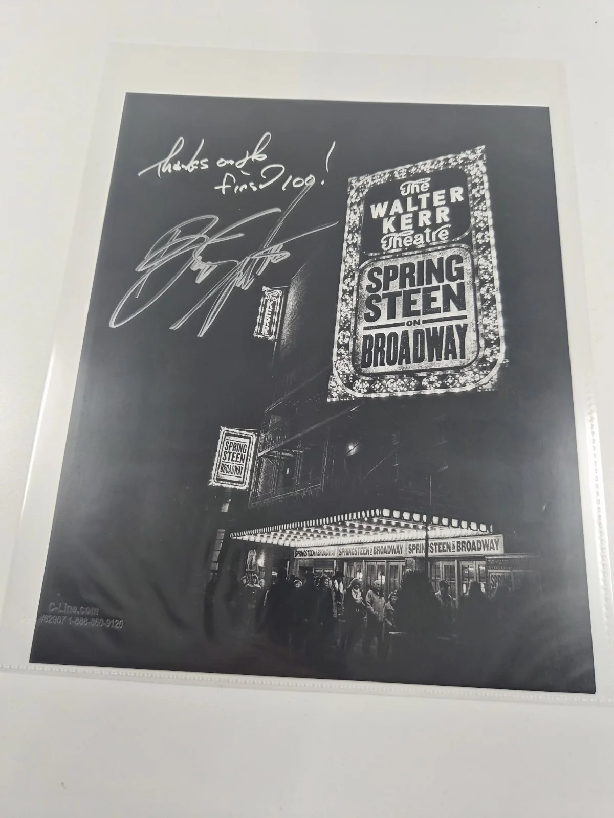 Bruce Springsteen Autographed Photo Broadway Theatre 2018 Staff Gift Ltd to 100, изображение 2