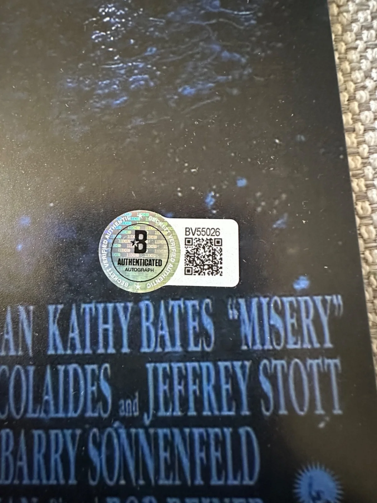 Rob Reiner — Rob Reiner Signed Misery Movie Poster 12x18 Beckett BAS, PLEASE READ AD!, изображение 2