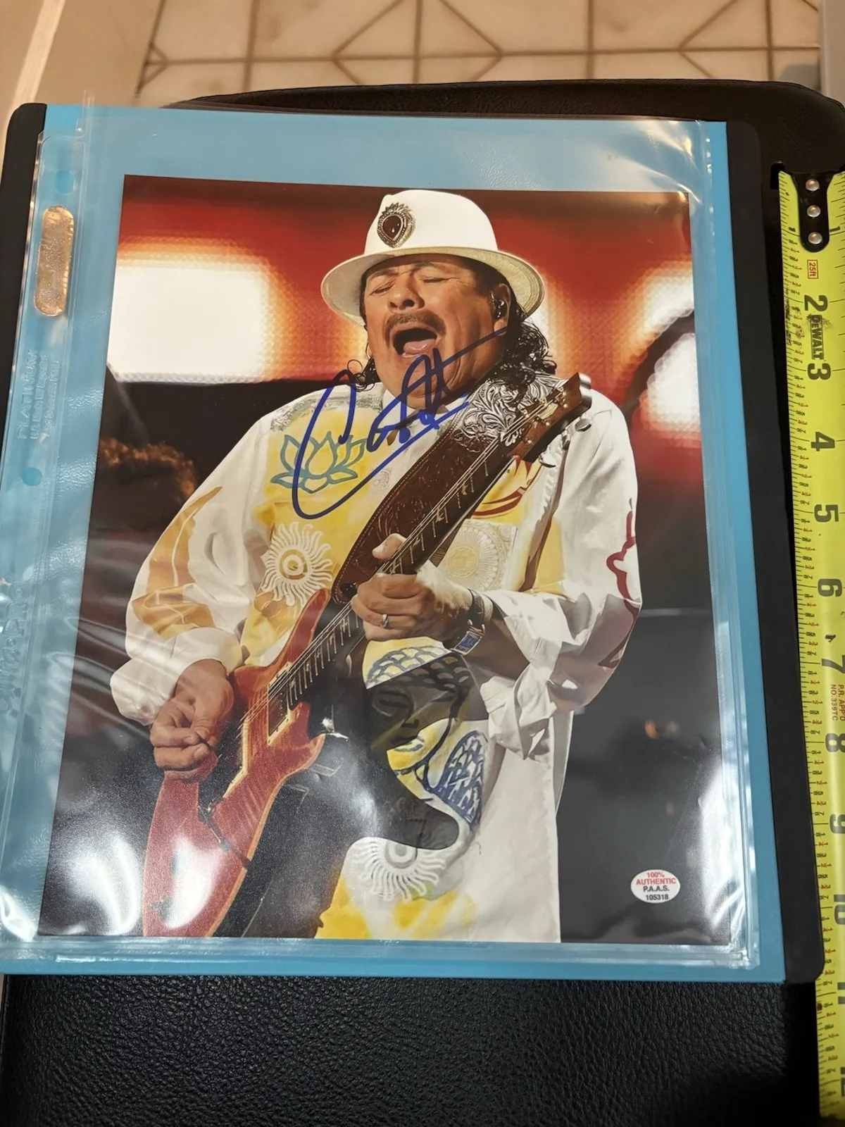 Carlos Santana autographed 8x10 Color photo PAAS COA 318, изображение 5