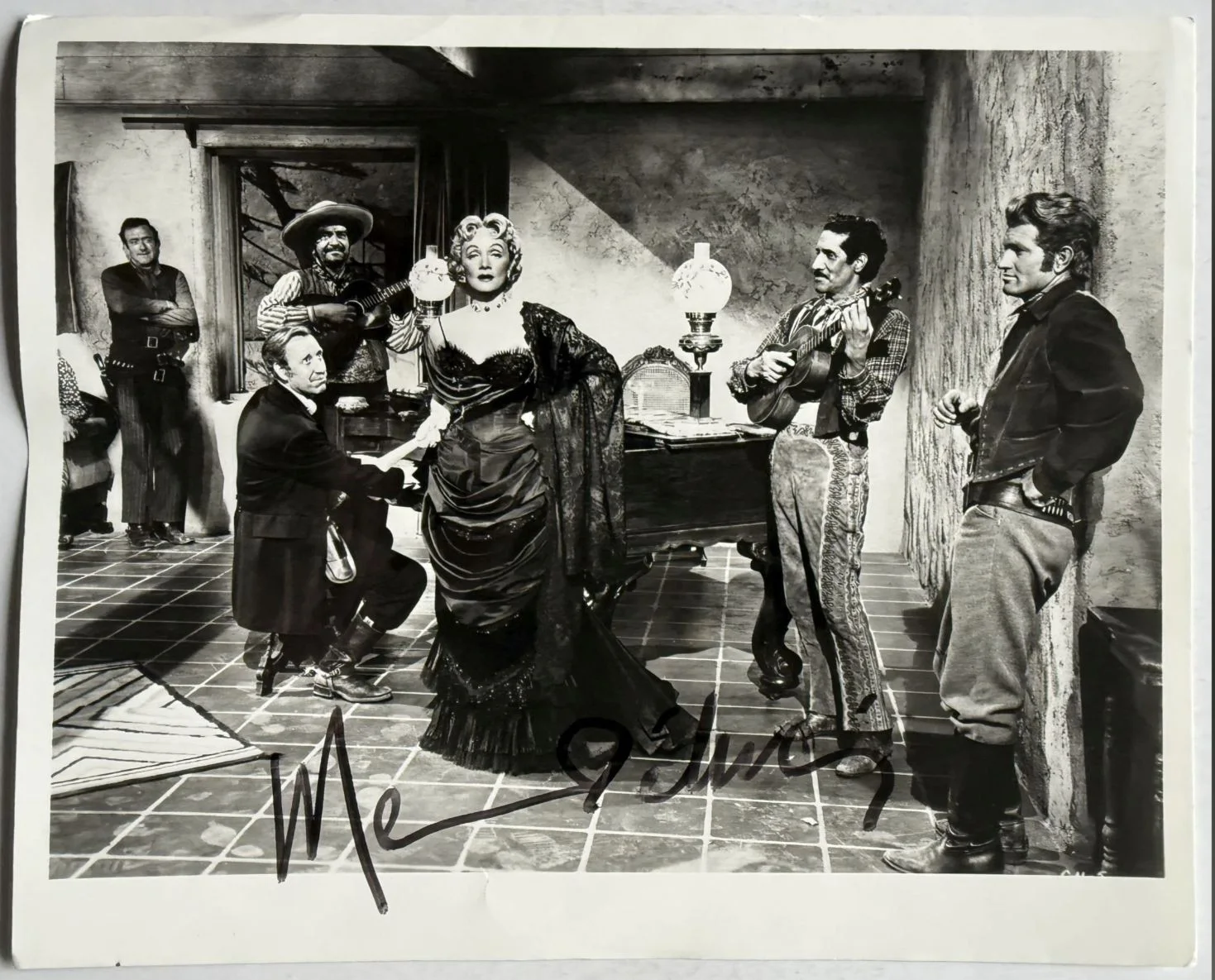 Marlene Dietrich — Marlene Dietrich (d. 1992) Autographed Vintage "Rancho Notorious" 8x10 Photo