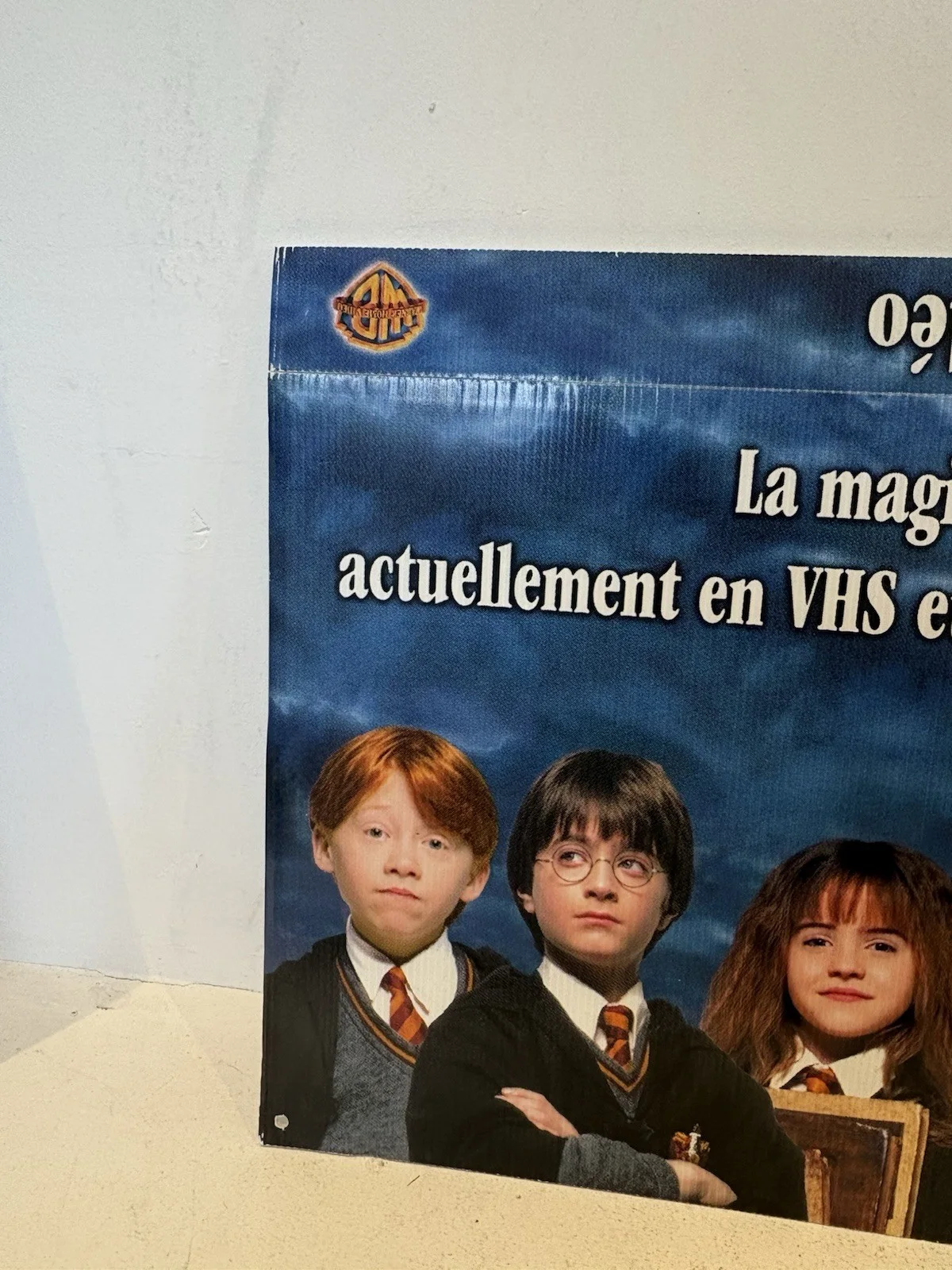 Harry Potter And The Philosophers Stone 2001 French VHS Billboard Sign 14x23”, изображение 2