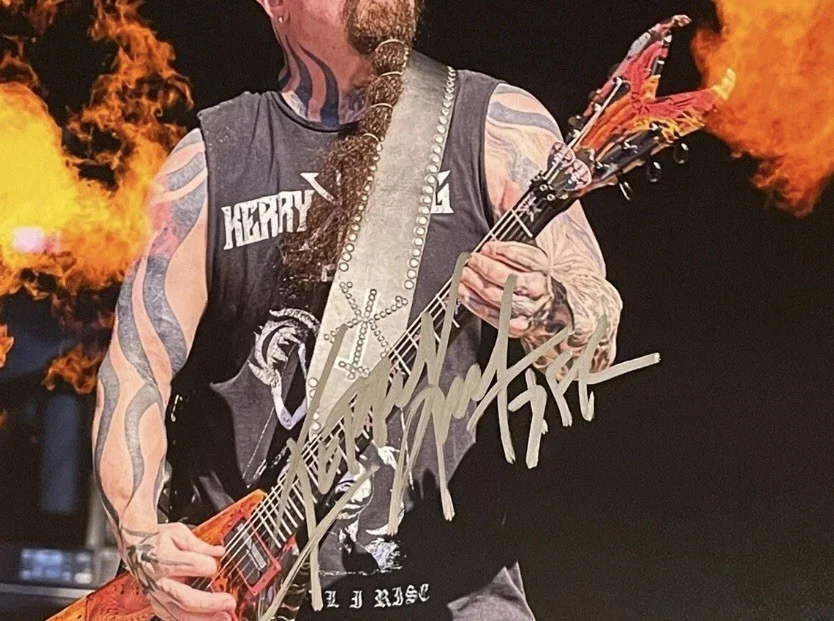 Kerry King Slayer Signed 16x20 Photo Metal Rare JSA COA 4, изображение 2