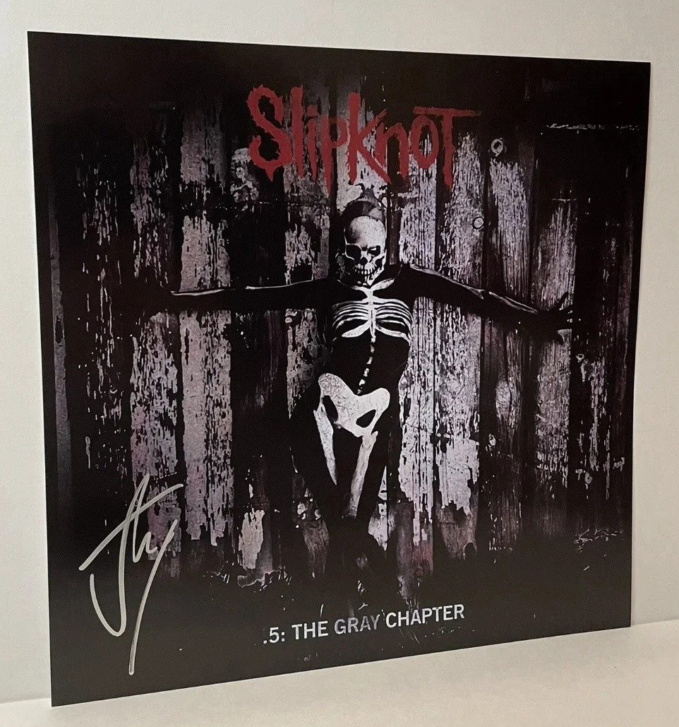 Slipknot Jay Weinberg Signed .5 The Gray Chapter 12x12 Album Cover Photo Proof, изображение 2
