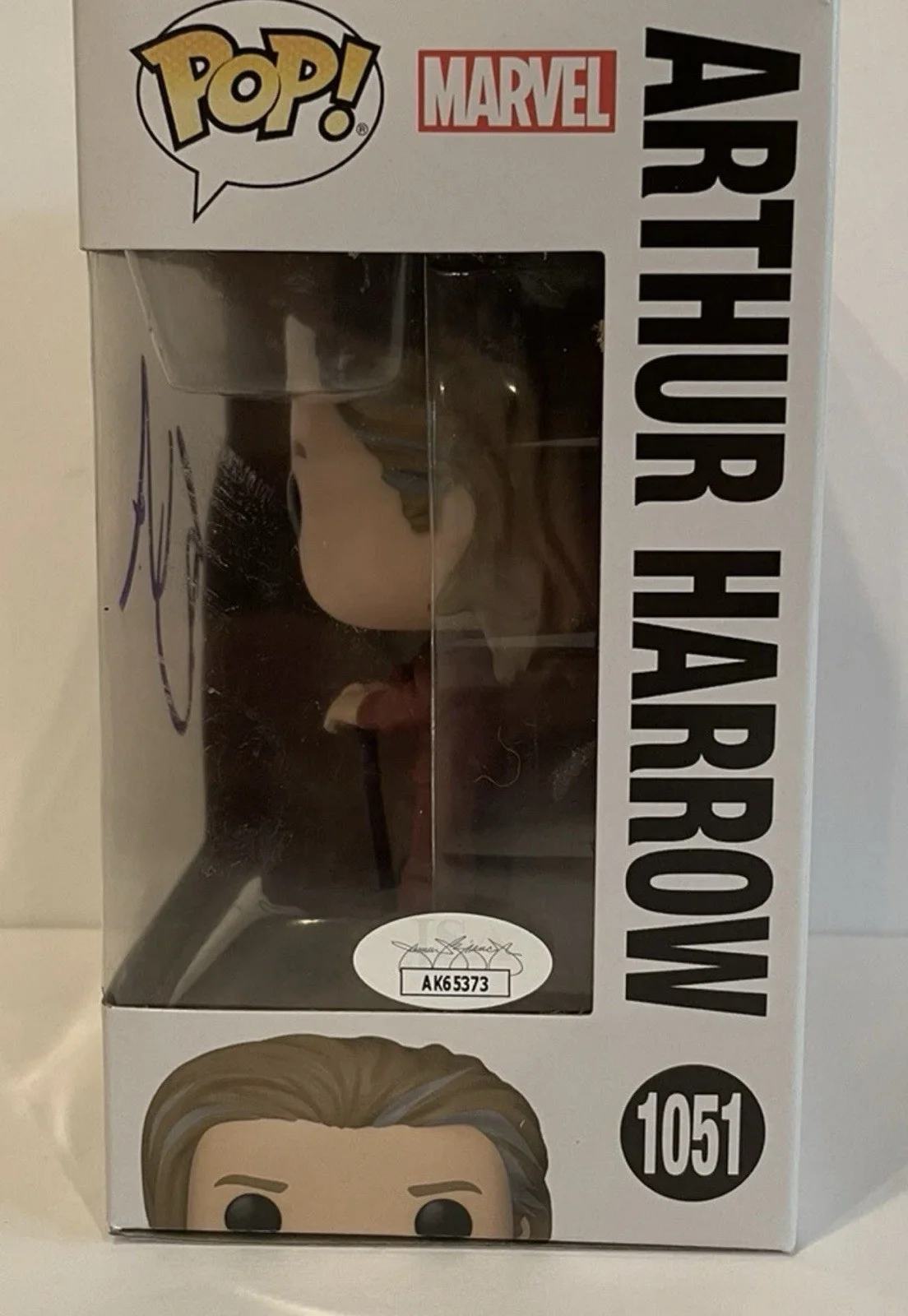 Ethan Hawke — Ethan Hawke Signed Autographed Funko Pop Arthur Harrow 1051 JSA COA Proof, image 4