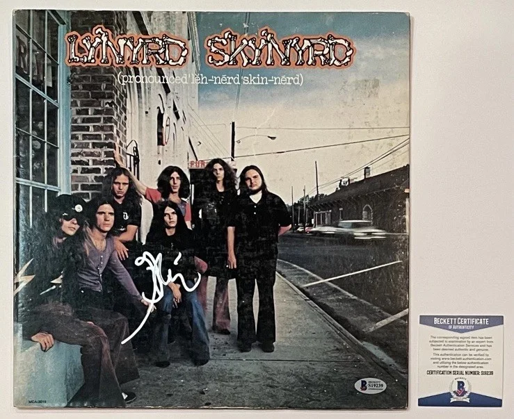 Lynyrd Skynyrd Gary Rossington Signed Self Titled Album Record Vinyl BAS COA, изображение 3