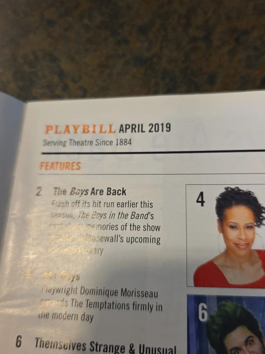 HILLARY and CLINTON Playbill - LAURIE METCALF - April 2019, изображение 2
