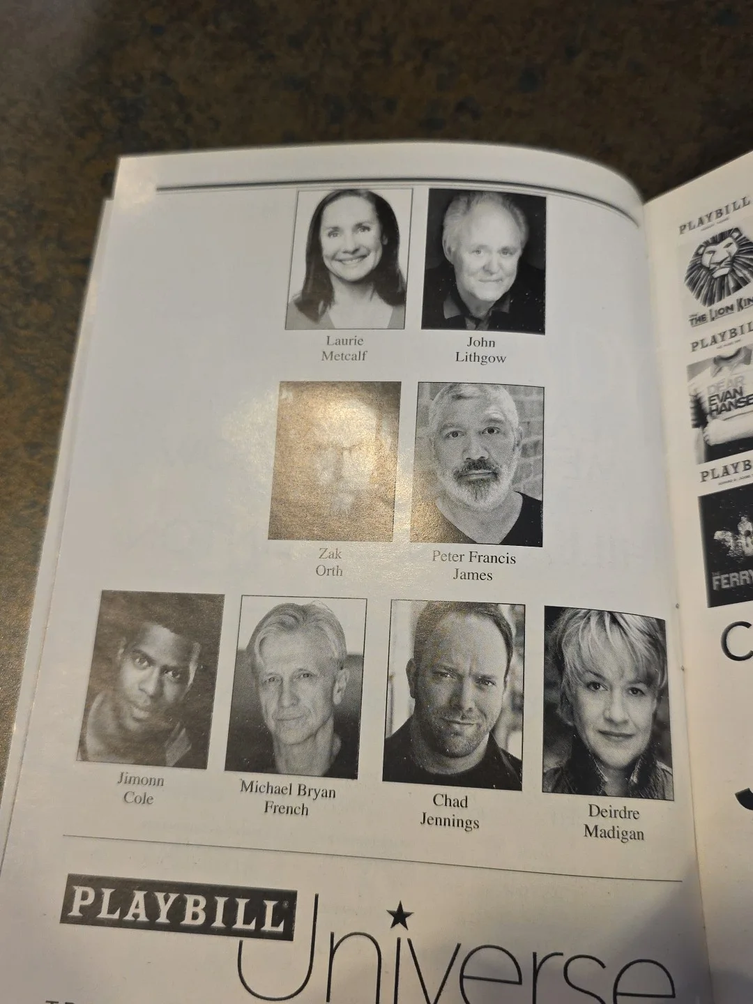 HILLARY and CLINTON Playbill - LAURIE METCALF - April 2019, изображение 4