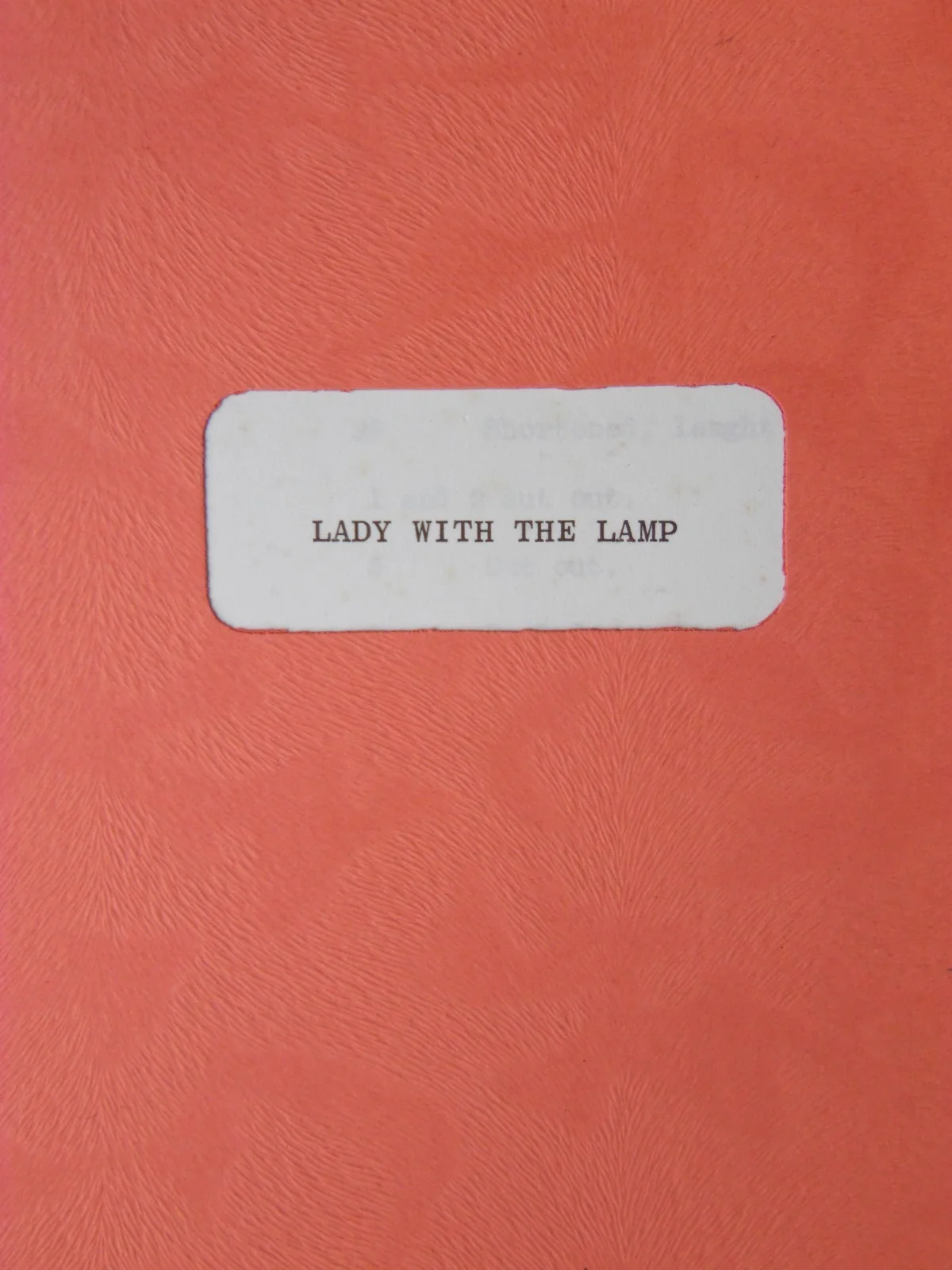 Vintage "LADY WITH THE LAMP" Genuine Original Release Movie Script 1951, изображение 2