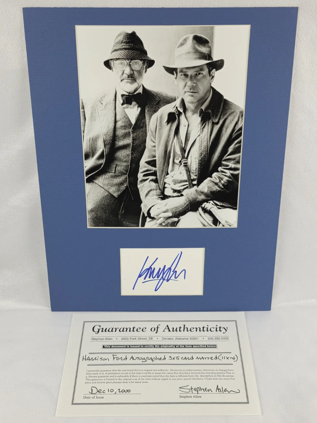 Harrison Ford — Indiana Jones Harrison Ford Autograph w/ COA 11x14 Matte