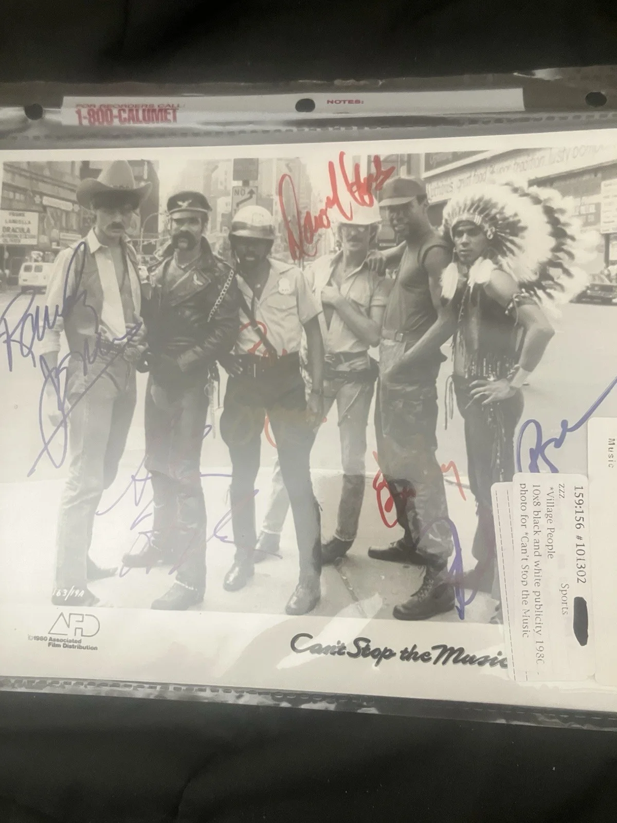 Village People Signed 8by 10 Black And White Photo With COA, изображение 3