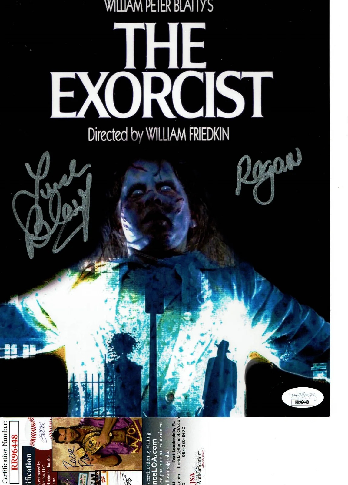 Linda Blair — The Exorcist Linda Blair autogrphed 8x10 color photo Reagan added JSA Certified