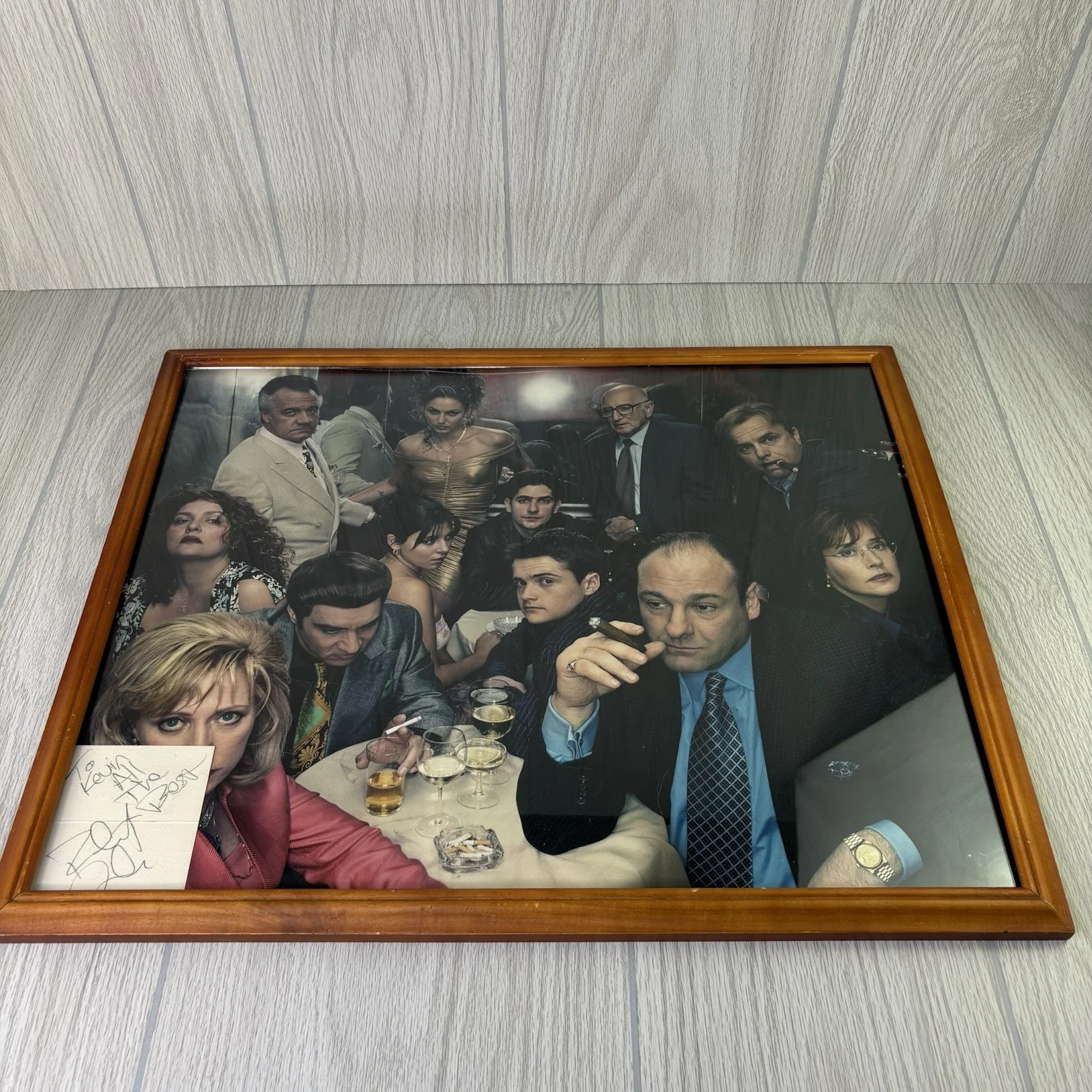 Robert Iler — Framed Sopranos Poster w/ Autographed Personalized Note From Robert Iler 20”x17”, image 2