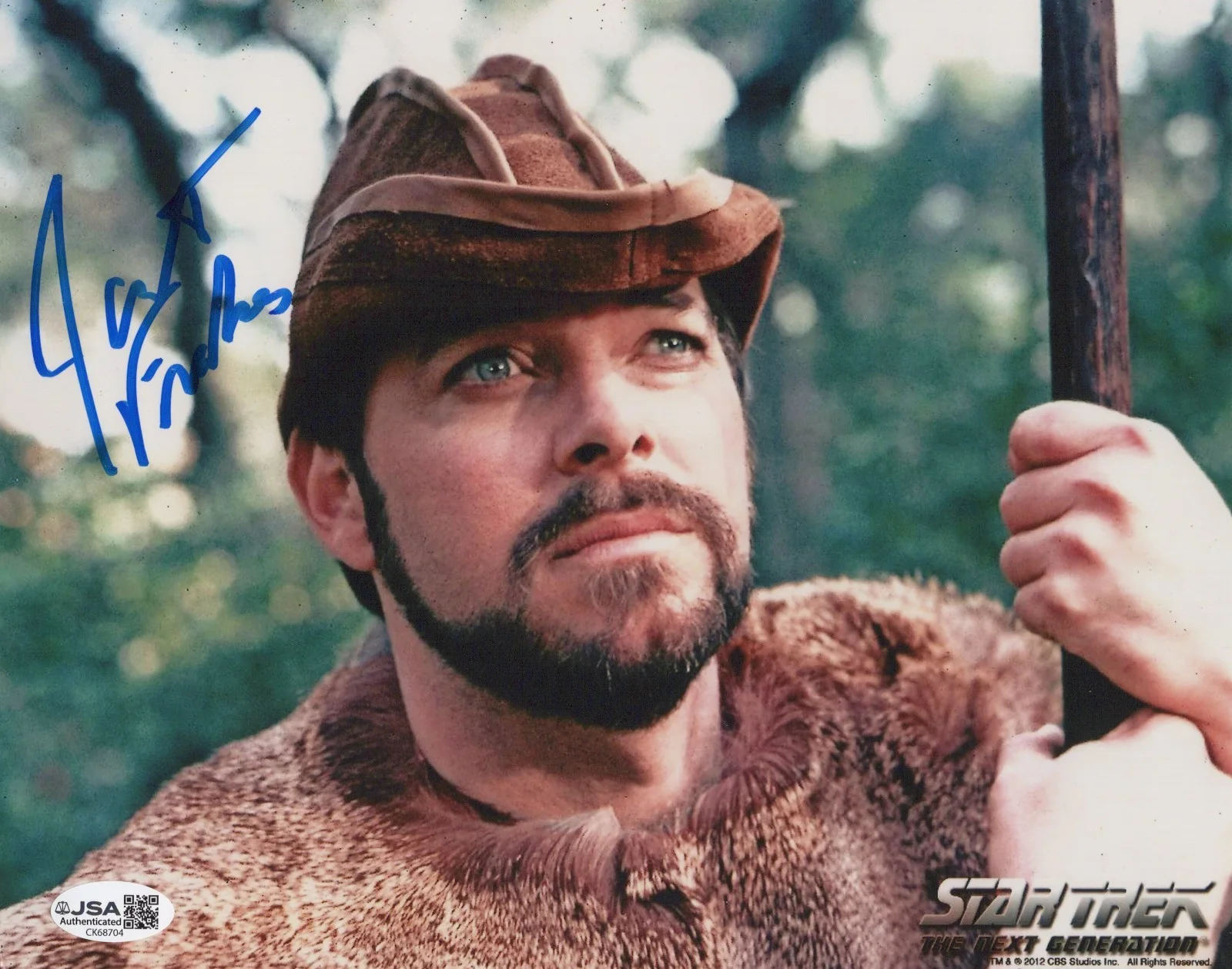 Jonathan Frakes — Star Trek The Next Generation- Jonathan Frakes, Riker signed 8x10 photo JSA COA