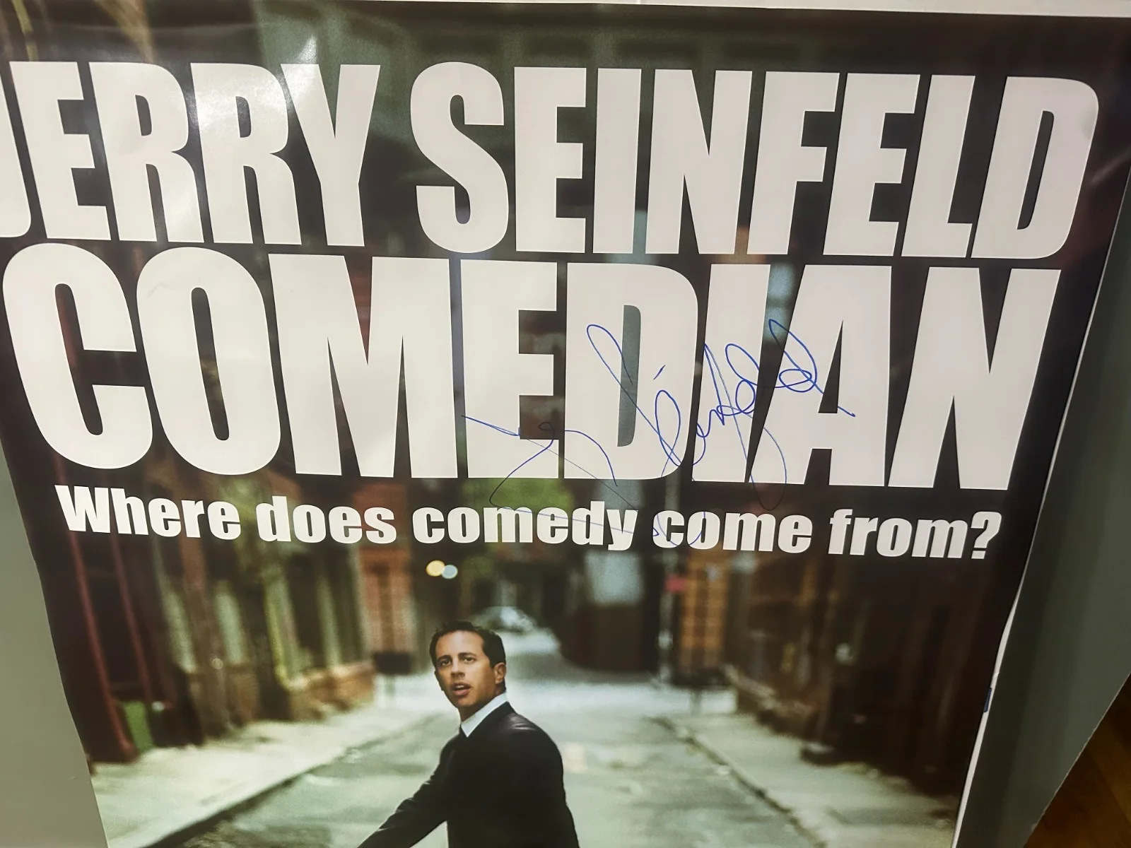 Jerry Seinfeld Autographed Movie Poster 27x40 Where Does Comedy Come From PROOF, изображение 2