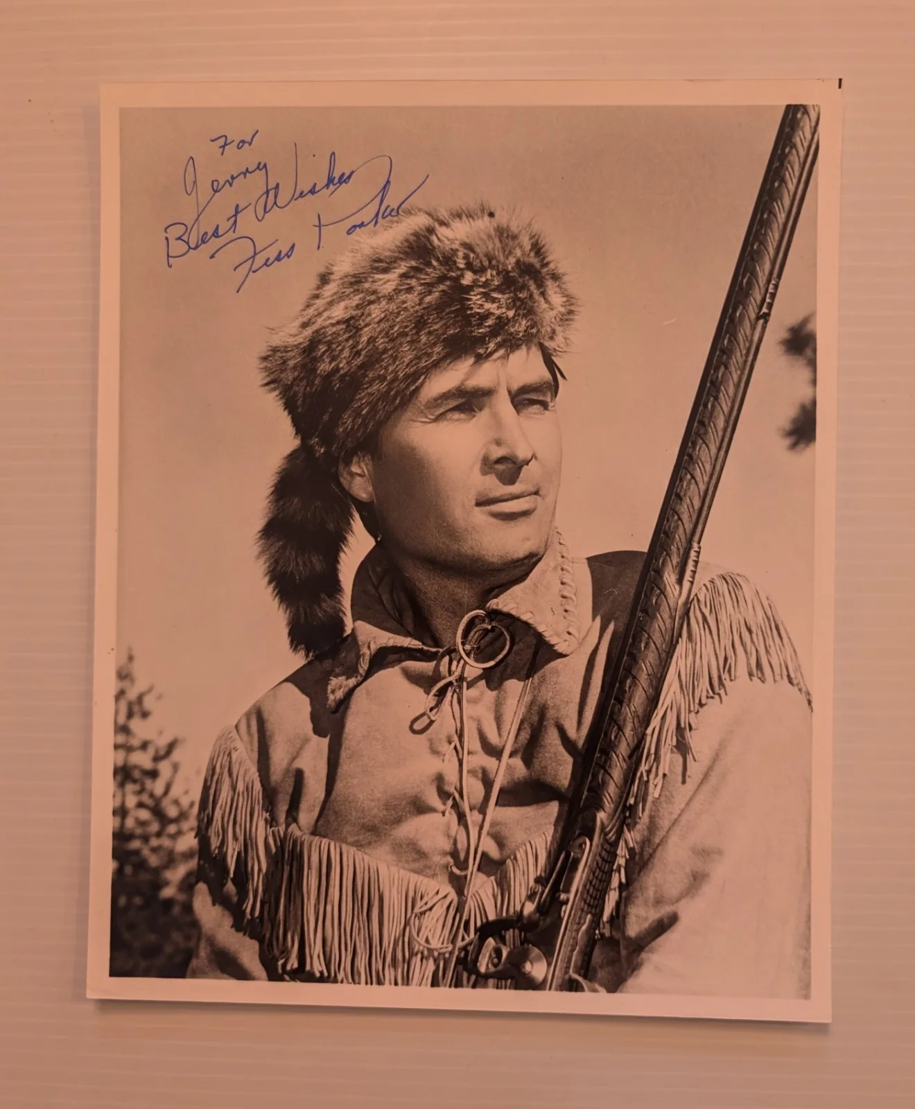 Fess Parker — Daniel Boone Fess Parker Signed Autograph 8x10 Photo