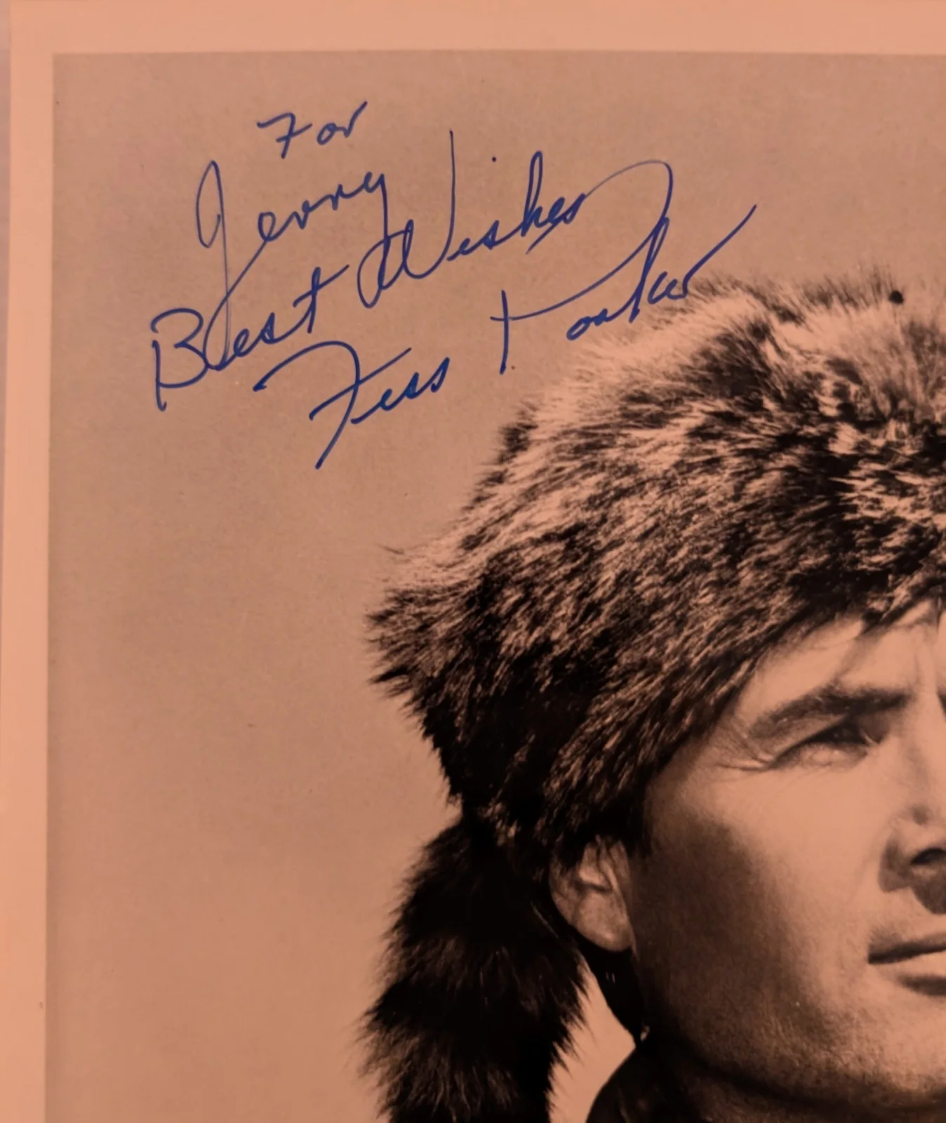 Fess Parker — Daniel Boone Fess Parker Signed Autograph 8x10 Photo, изображение 2