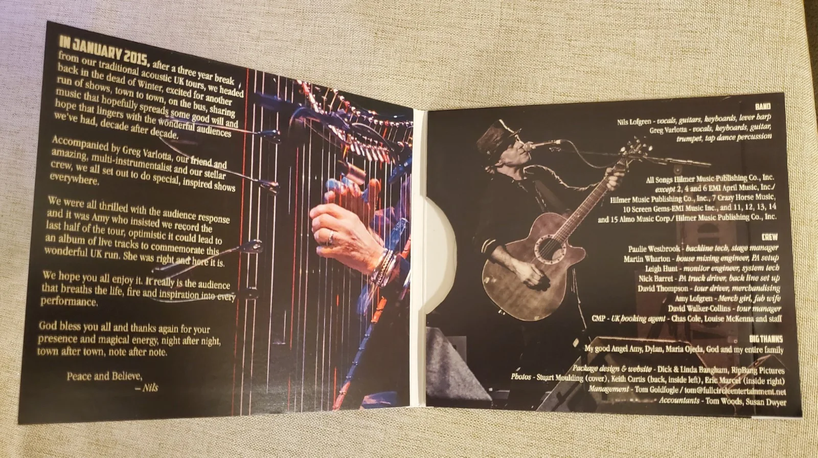 Nils Lofgren SIGNED CD Face the Music E Street Band, image 2