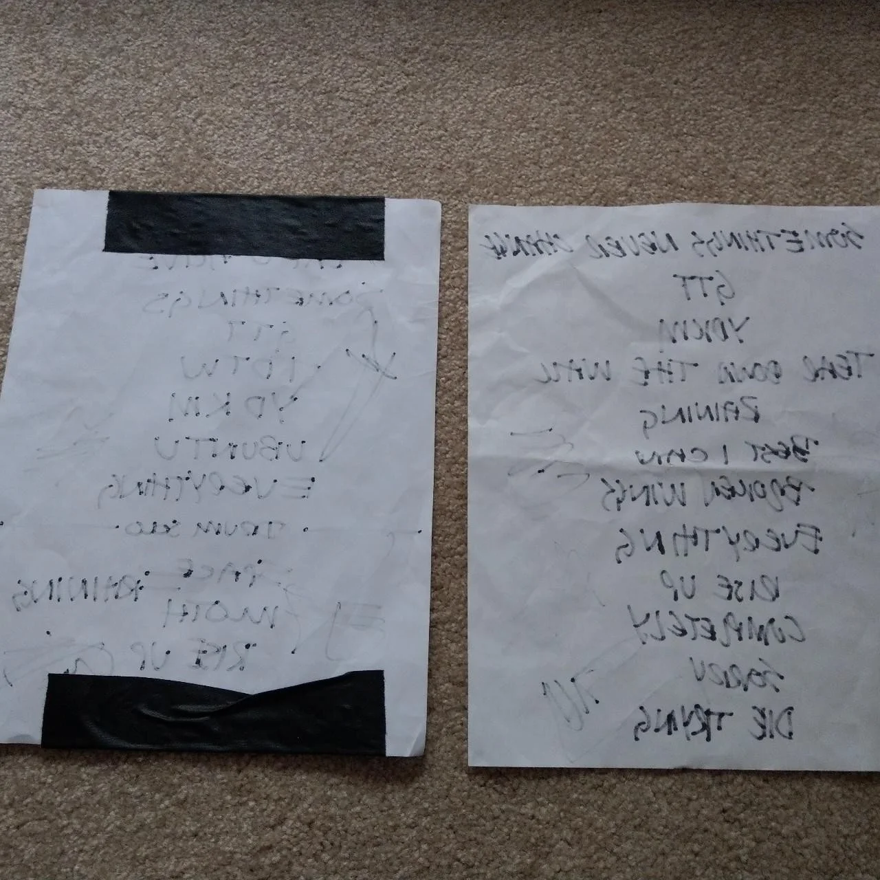 Two Art of Dying Autographed Original Handwritten Setlists Music Memorabilia, image 4