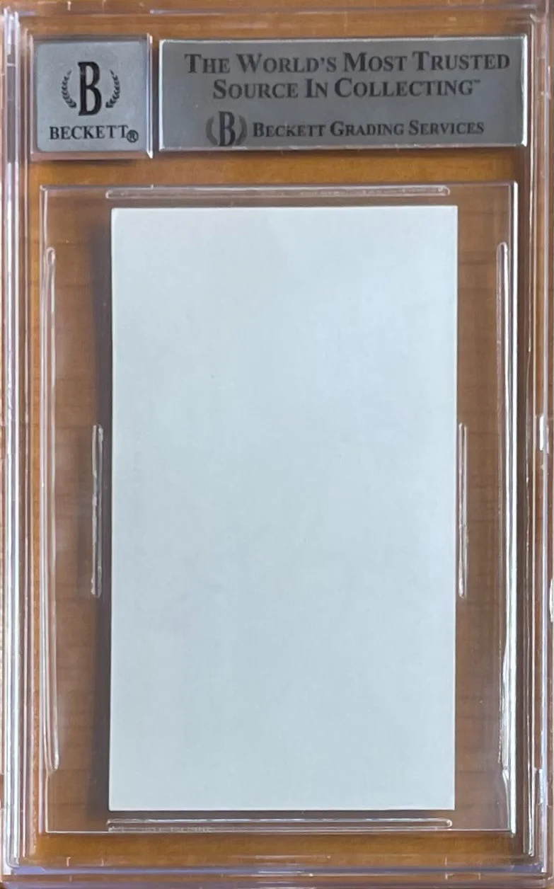 PAT SAJAK — PAT SAJAK SIGNED WHEEL OF FORTUNE BUSINESS CARD BAS BGS AUTOGRAPH 10 AUTO, изображение 2