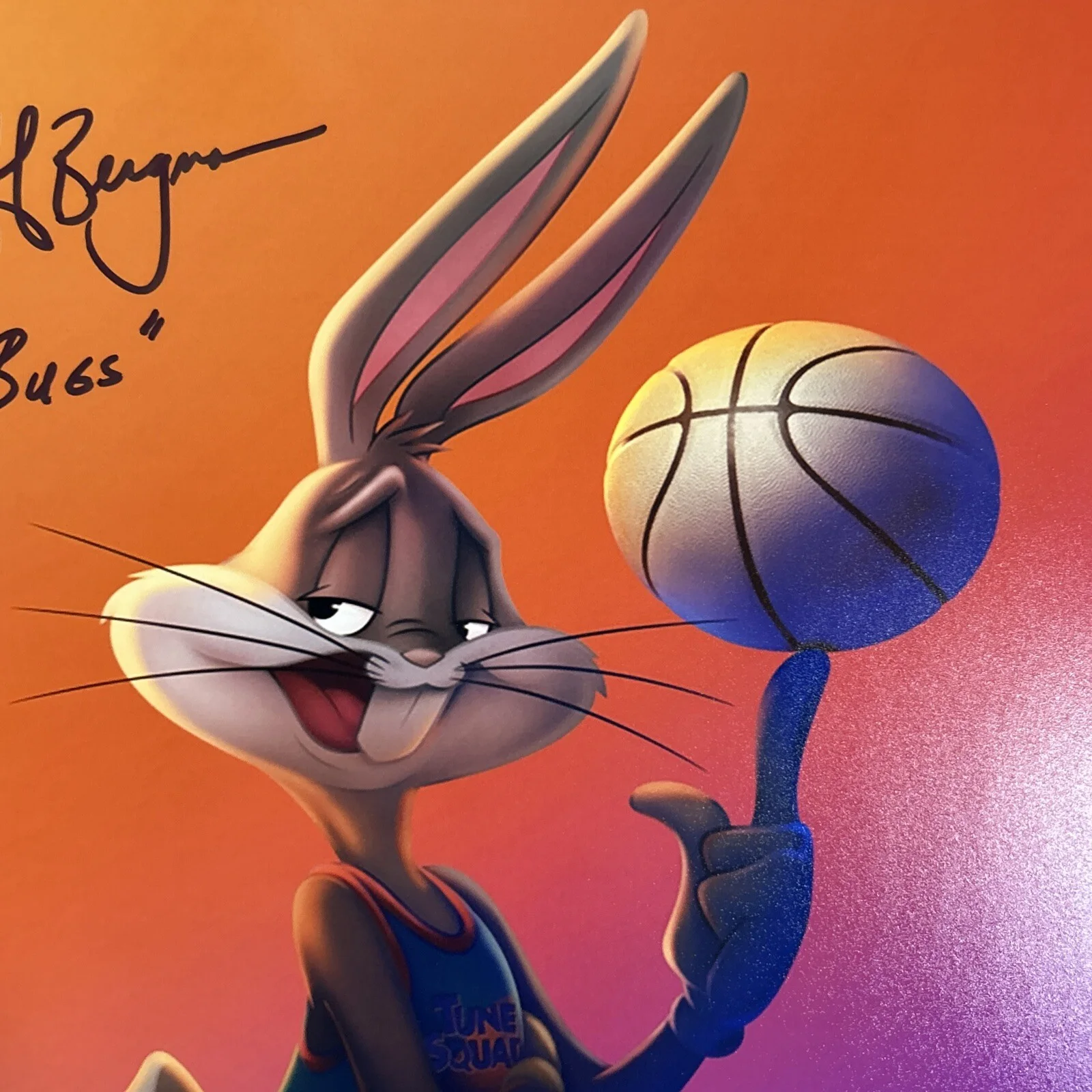 Jeff Bergman — Jeff Bergman Signed 11x14 Photo Space Jam A New Legacy Inscribed "Bugs" PSA, изображение 2
