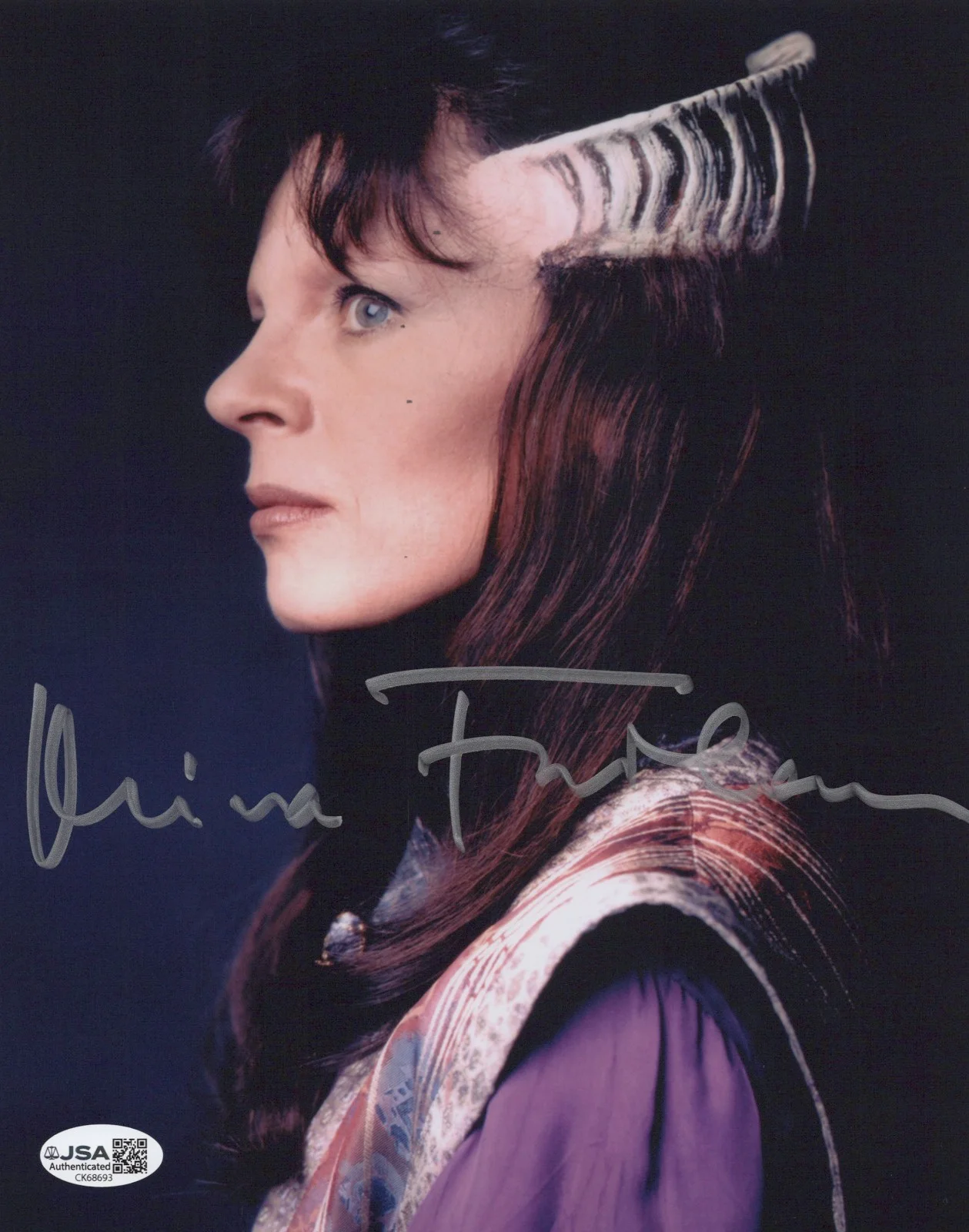 Mira Furlan — Babylon 5 - Ambassador Delenn 8x10 photo signed by Mira Furlan (RIP) JSA COA