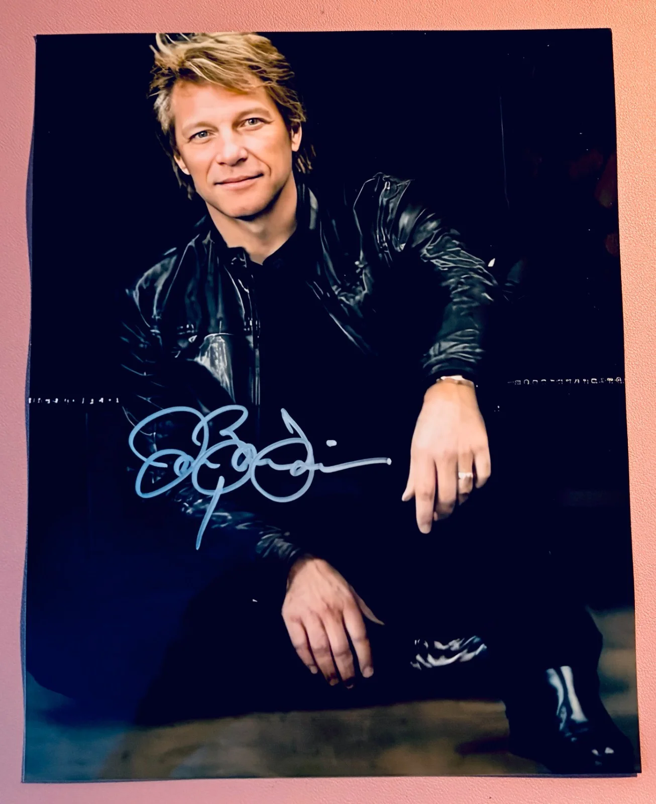 Jon Bon Jovi Signed•Vintage MINT•8x10 Pic•Very Young with Piece of the Past COA, изображение 3