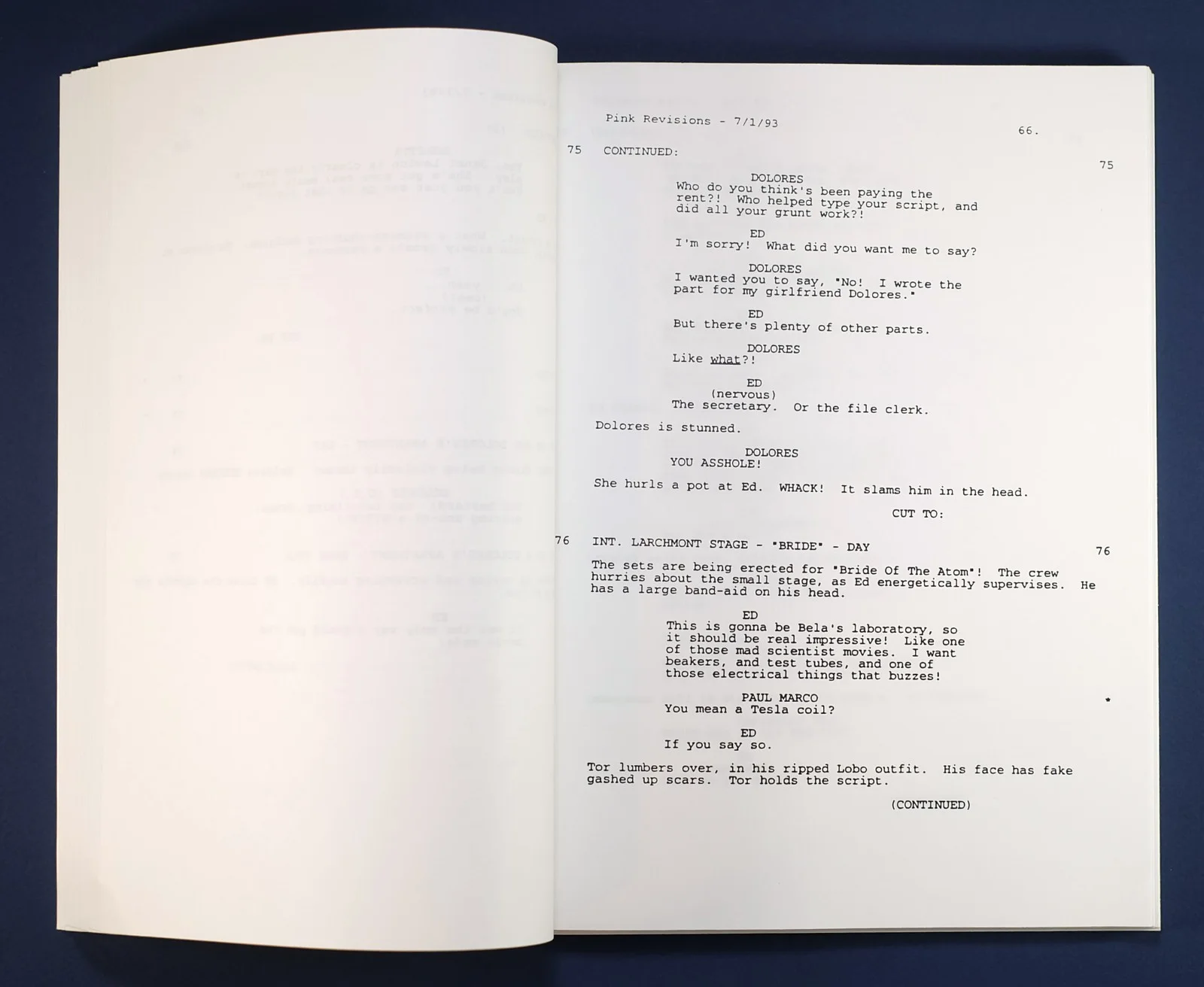 1993 Original Ed Wood Movie Script Signed by Cast Johnny Depp, Tim Burton, SJP, image 5