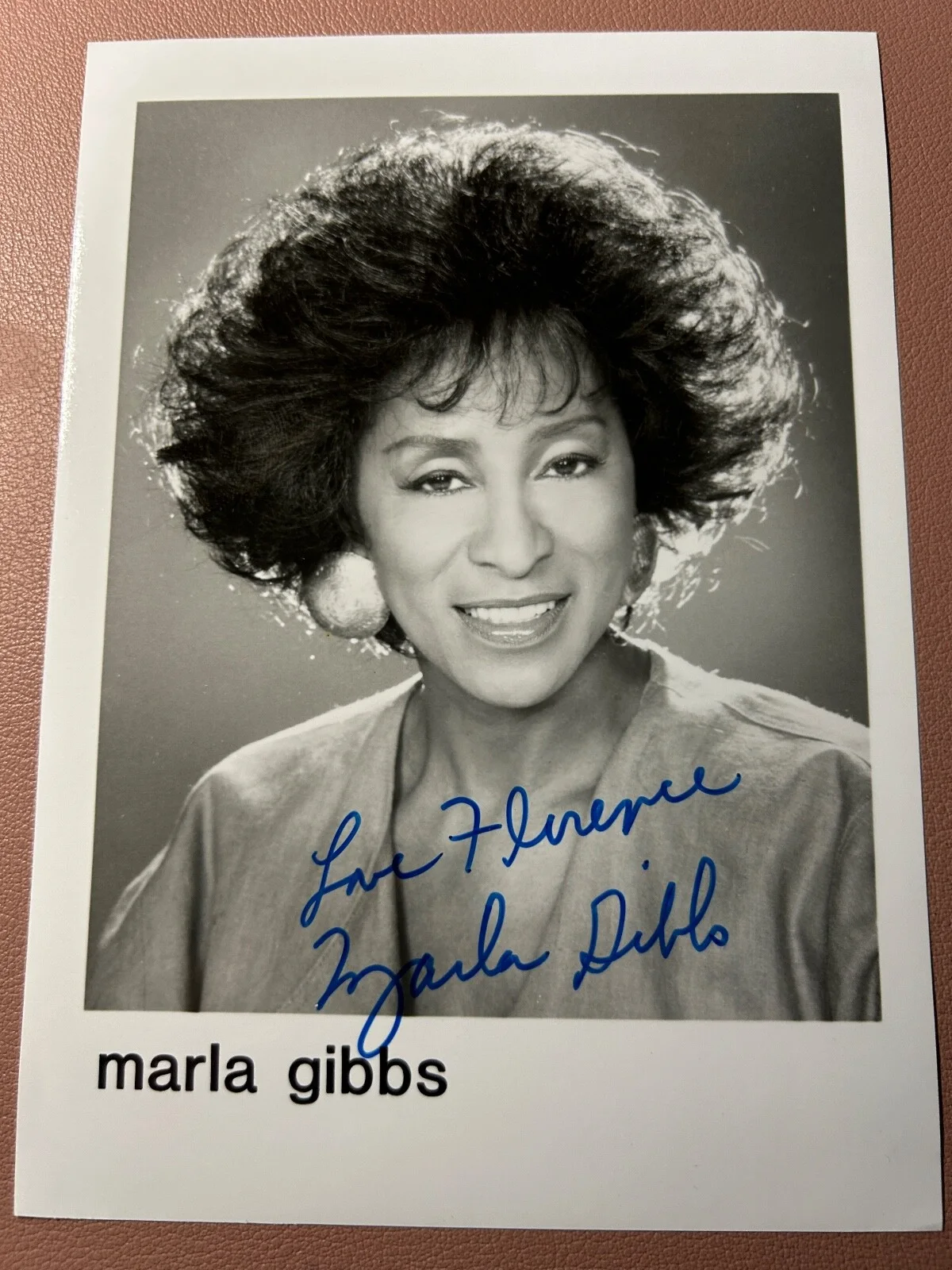 Marla Gibbs — Marla Gibbs signed• 5x7 photo Hot The Jeffersons • w/ COA, изображение 3